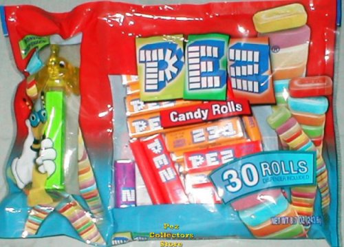 (image for) Yellow Crystal Elephant Kooky Zoo Laydown Bag 30 rolls Pez Candy