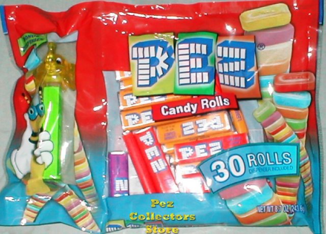 (image for) Yellow Crystal Elephant Kooky Zoo Laydown Bag 30 rolls Pez Candy - Click Image to Close