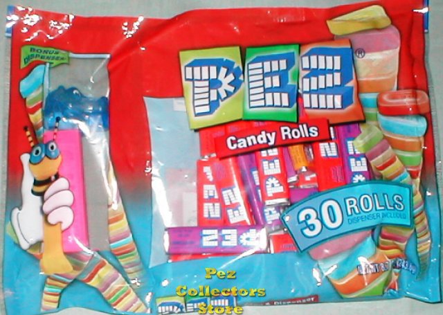 (image for) Colored Crystal Hippo Kooky Zoo Laydown Bag 30 rolls Pez Candy - Click Image to Close