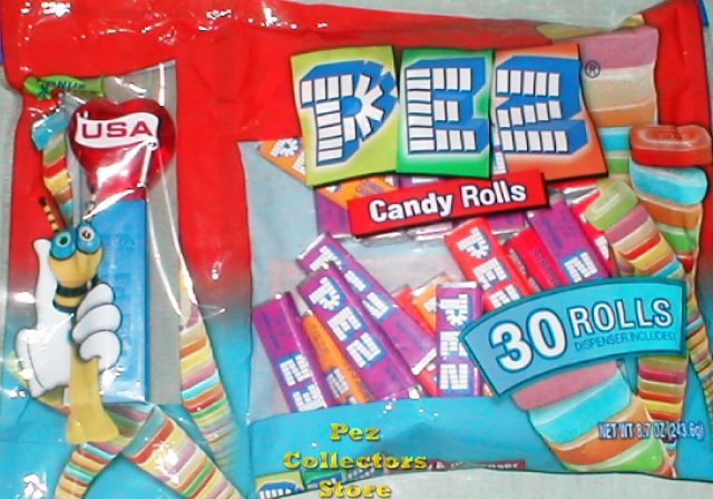 (image for) Crystal USA Heart Laydown Bag 30 rolls Pez Candy - Click Image to Close