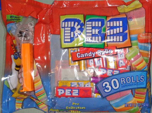 (image for) Clear Crystal Lion Kooky Zoo Laydown Bag 30 rolls Pez Candy