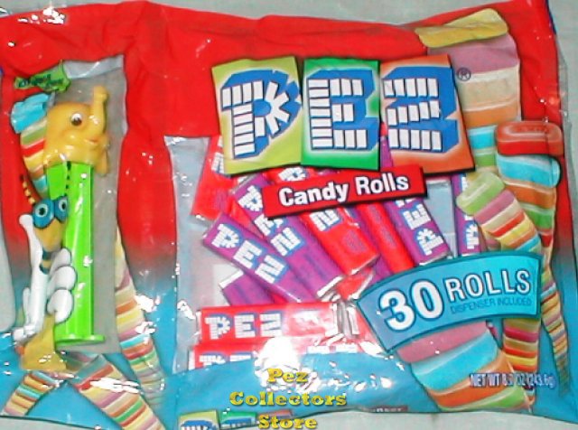(image for) Elephant Kooky Zoo Laydown Bag 30 rolls Pez Candy - Click Image to Close