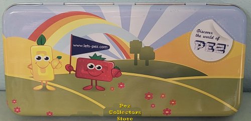 (image for) 2010 European Pez Fruit Candy Hinged Metal Pencil Case