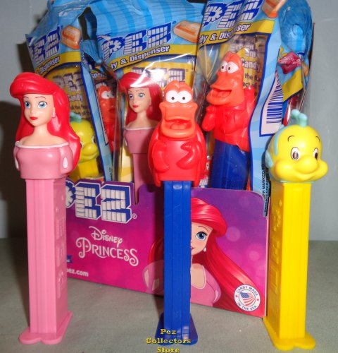 (image for) The Little Mermaid Ariel, Sebastian and Flounder Pez Set MIB