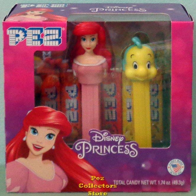 (image for) Little Mermaid Pez Twin Pack 2023 Ariel and Flounder Pez - Click Image to Close