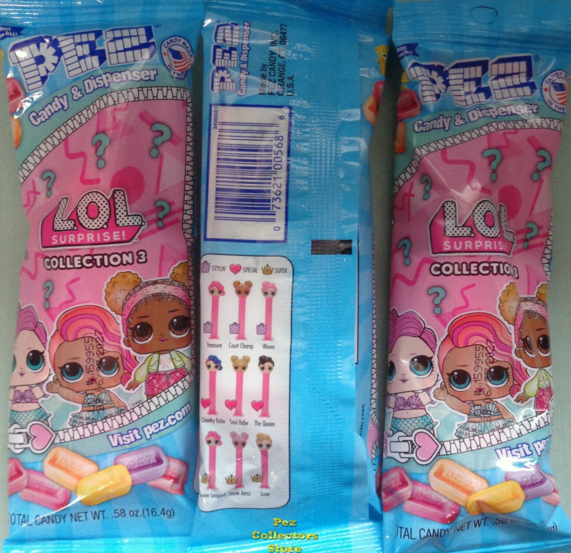 (image for) Set of 3 Different LOL Surprise 3 Mystery Dolls Pez MIB - Click Image to Close