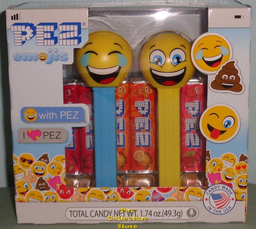 (image for) Loling and Happy Emojis Pez Twin Pack - Click Image to Close