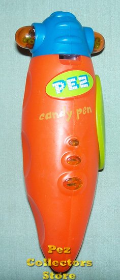 (image for) US Orange Pez Rocket Pen Retired Loose - Click Image to Close
