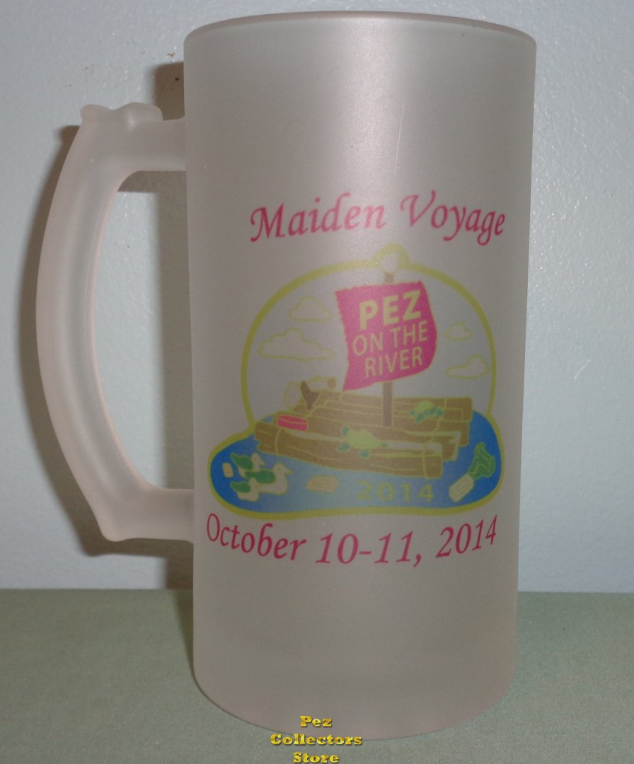 (image for) 2014 POTR Maiden Voyage Logo Frosted Glass Beer Mug - Click Image to Close