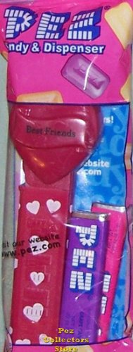 (image for) 2008 Maroon Valentines Heart Pez - Black Block Best Friends MIB