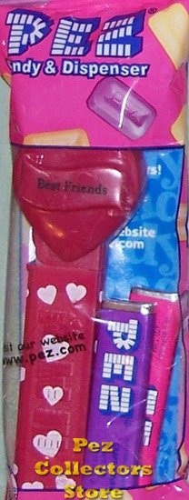 (image for) 2008 Maroon Valentines Heart Pez - Black Block Best Friends MIB