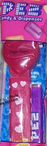 (image for) 2008 Maroon Valentines Heart Pez - Black Block Sugar Sugar MIB