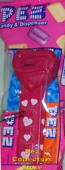 (image for) 2008 Maroon Valentines Heart - Black Block Font Sweet MIB