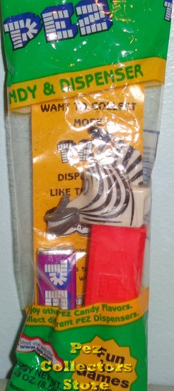 (image for) Marty Zebra Small Pupil, Round Back Pez Loose - Click Image to Close