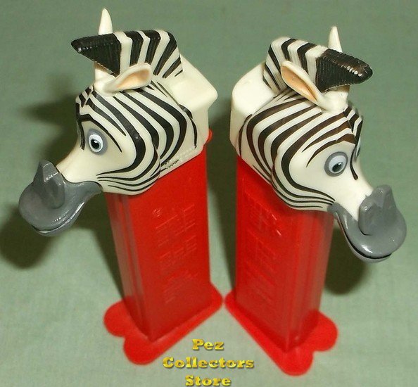 (image for) Marty Zebra Small Pupil, Round Back Pez Loose - Click Image to Close