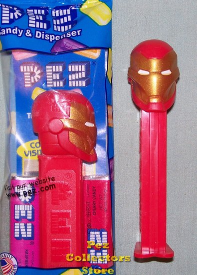 (image for) Metallic Gold Ironman Marvel Avengers Pez MIB - Click Image to Close
