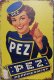 (image for) Metal Peppermint PEZ Girl Red Regular Advertising Sign 8" x 12"