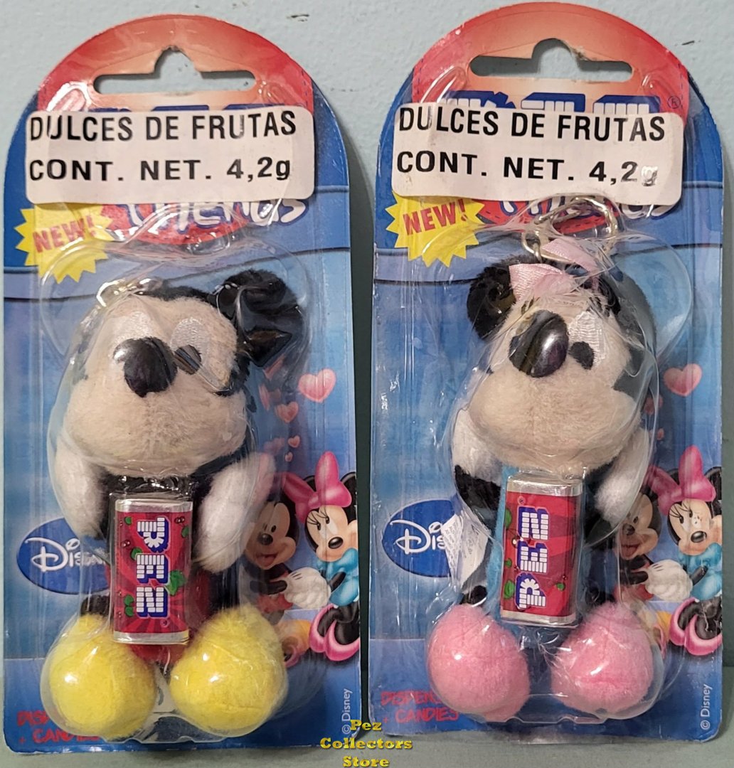 (image for) Plush Mickey and Minnie PEZ Friends Keychain on Cards from Liverpool in Mexico