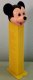 (image for) Mickey Molded Poke Thru Nose Pez Yellow 3.9 TF Hong Kong Stem