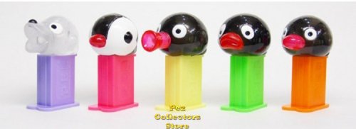 (image for) Set 031 Pingu Clear Version Mini Pez Dispenser set of 5