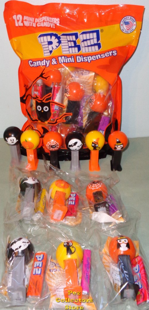 (image for) 2021 Halloween Mini Pez 12 Count Party Bag - Click Image to Close