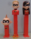 Incredibles 2 Pez Violet, Dash and mini Jack Jack LOOSE
