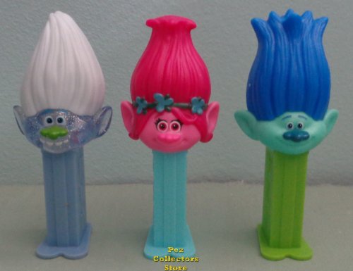 (image for) Mini Trolls Pez on mini stems Loose - Save on Shipping!