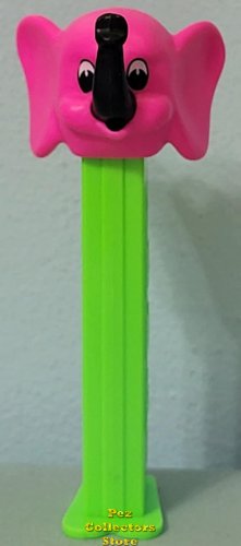 (image for) Misfit Kooky Zoo Pink Elephant Pez on Neon Green Stem Loose