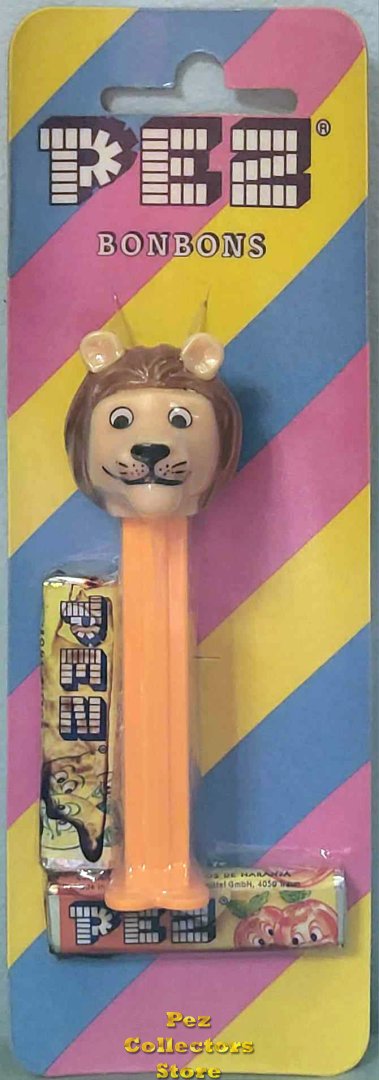 (image for) Misfit Kooky Zoo David Lion Pez on Orange Stem MOC for Taiwan