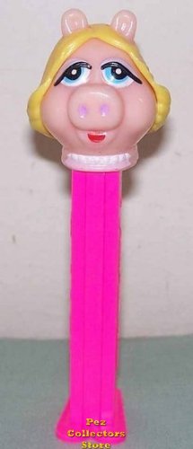 (image for) European Muppets Miss Piggy Pez Neon Pink Stem