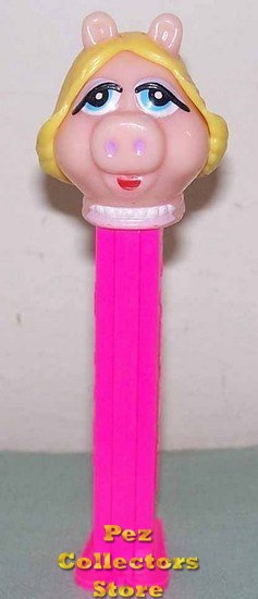 (image for) European Muppets Miss Piggy Pez Neon Pink Stem