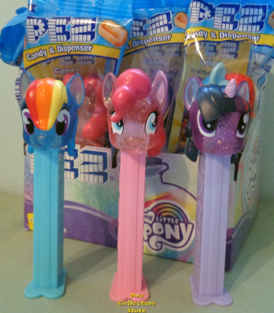 (image for) My Little Pony Glitter Twilight Rainbow Pinkie Set of 3 Pez MIB