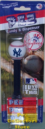(image for) NY Logo New York Yankees Major League Baseball Pez MOC - Click Image to Close