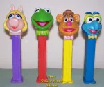 Muppets Series 2 Pez Set Kermit zigzag, Large Miss Piggy Loose