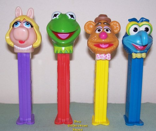 (image for) Muppets Series 2 Pez Set Kermit zigzag, Large Miss Piggy Loose