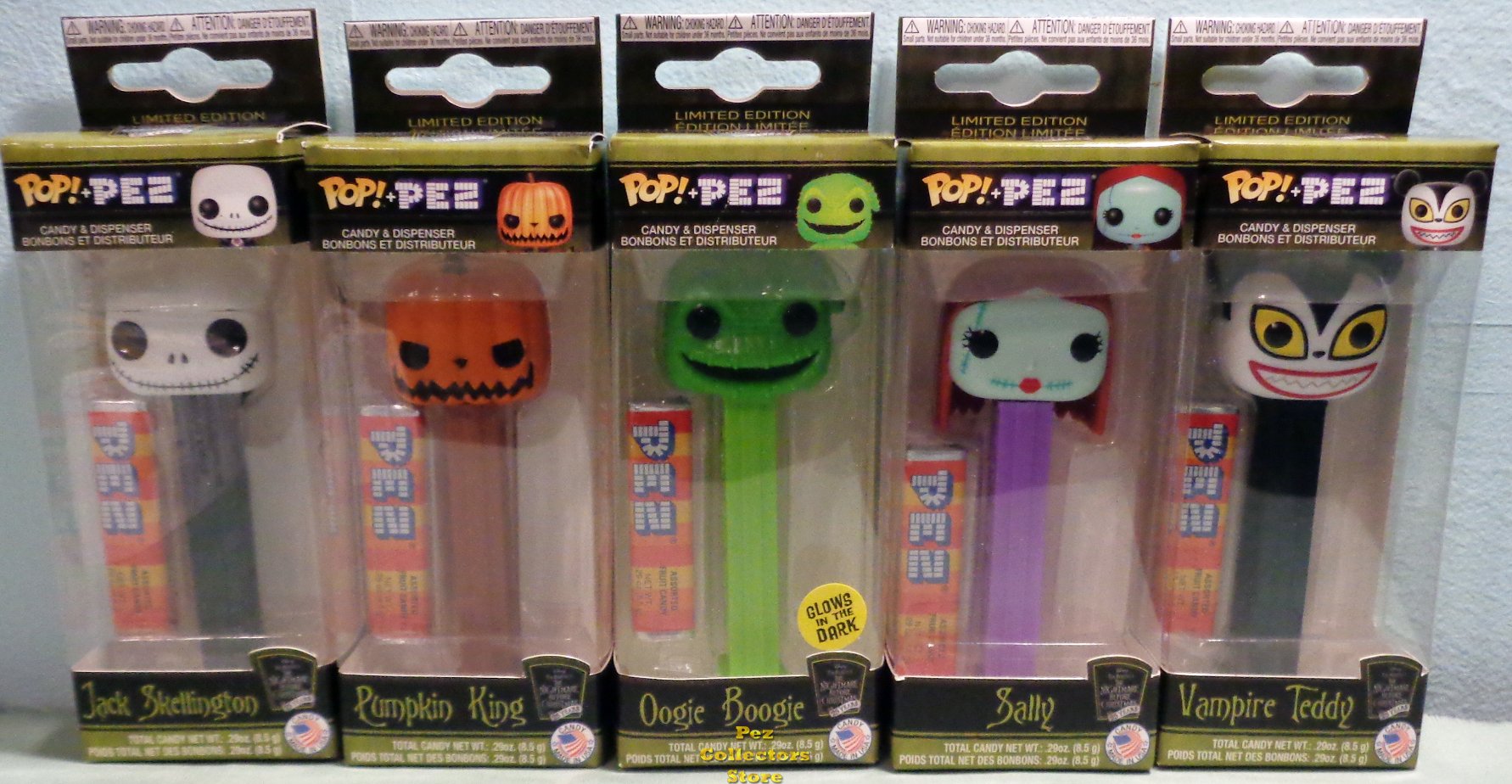 (image for) Nightmare Before Christmas Funko Set of 5 POP!+PEZ Bundle - Click Image to Close