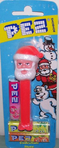 (image for) Neon Red Santa on European Winter Card