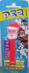 (image for) Neon Red Santa on European Winter Card