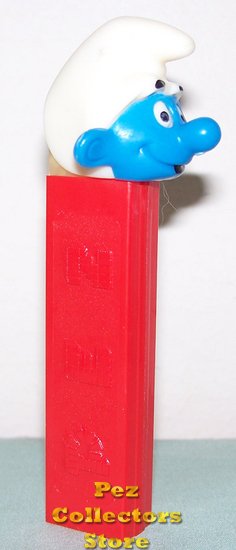 (image for) Smurf A Pez with Tongue on Red No Feet 3.9 Austria Stem - Click Image to Close