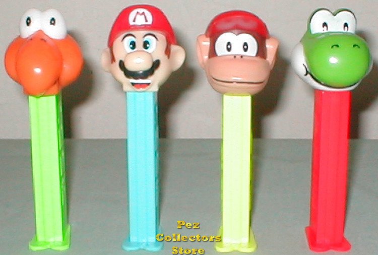 (image for) Original Nintendo Mario Bros. Pez Set of 4 Loose - Click Image to Close