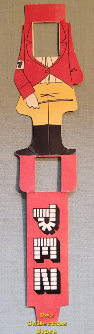 (image for) Equestrian from the German Olympic PEZ Paper Costume Set circa 1970s