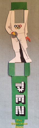 (image for) Fencer from the German Olympic PEZ Paper Costume Set circa 1970s