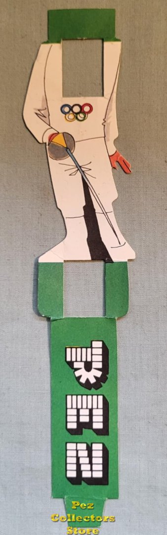 (image for) Fencer from the German Olympic PEZ Paper Costume Set circa 1970s