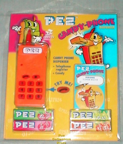 (image for) Orange Electronic Pez Telephone With Phone Registry