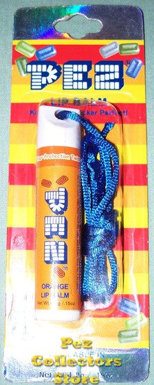 (image for) Pez Orange Flavor Lip Balm on a Lanyard MOC