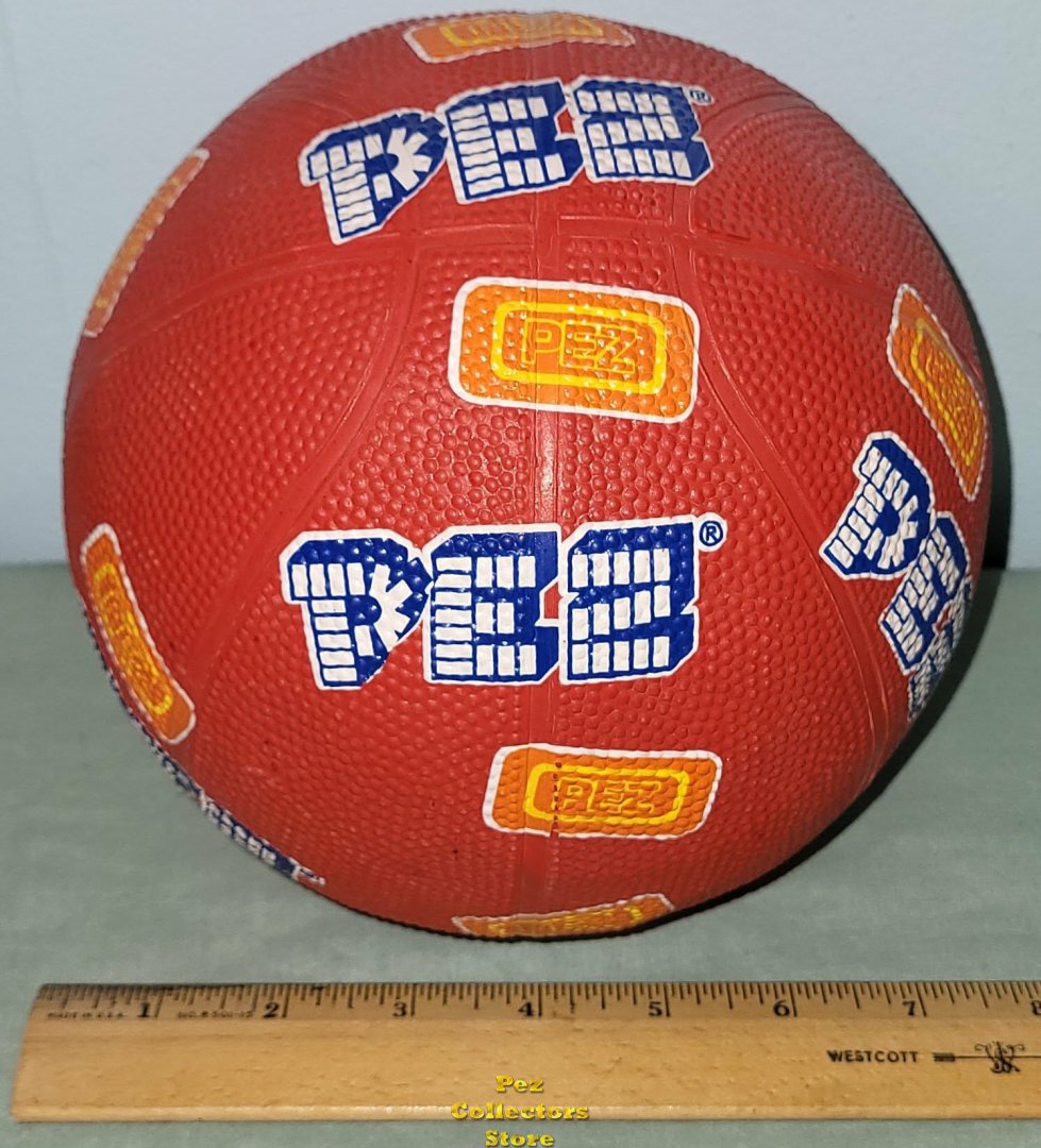 (image for) PEZ 7" Basketball Reddish Orange with Orange Pez Candies 2007 Good Stuff