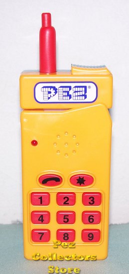 (image for) Orange and Blue European Electronic Pez Telephone Loose - Click Image to Close