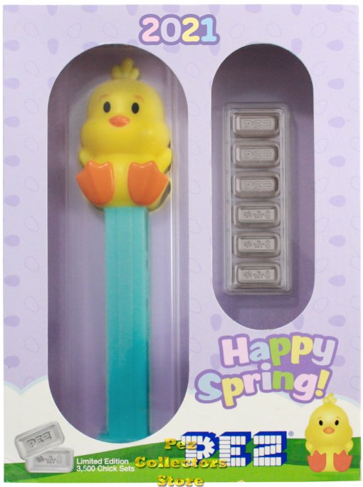 (image for) PAMP Suisse Easter Chick PEZ 30gm Silver Candies in Box w COA - Click Image to Close