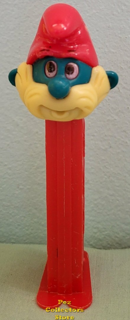 (image for) Smurfs Series I Papa Smurf Pez 3.9 Thin Feet No Country Stem