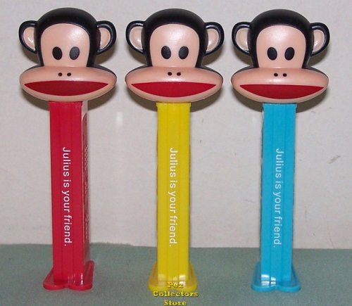 (image for) Paul Frank Julius the Monkey Pez set of 3 Loose